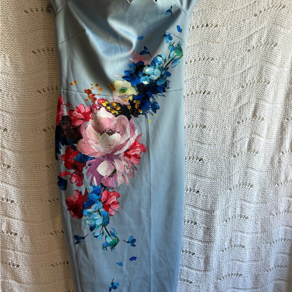 🛍️🛍️ HOST PICK 🎁 TED BAKER Hailly Raspberry-Ripple-Print Off-the-Shoulde… - Picture 12 of 13